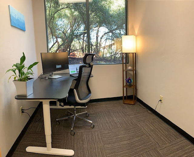 Open desk workspace placeholder